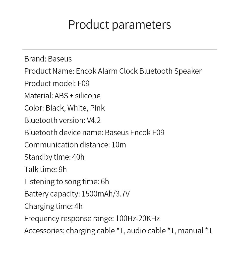 Xiaomi Youpin BASEUS беспроводной Bluetooth динамик бытовой сабвуфер мини звук Будильник зеркало портативное радио 3-D объемное