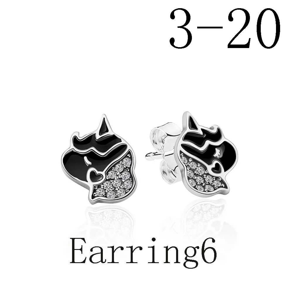 925 пробы серебряные серьги в виде медведя модные серьги-гвоздики для пирсинга ювелирные изделия от производителя