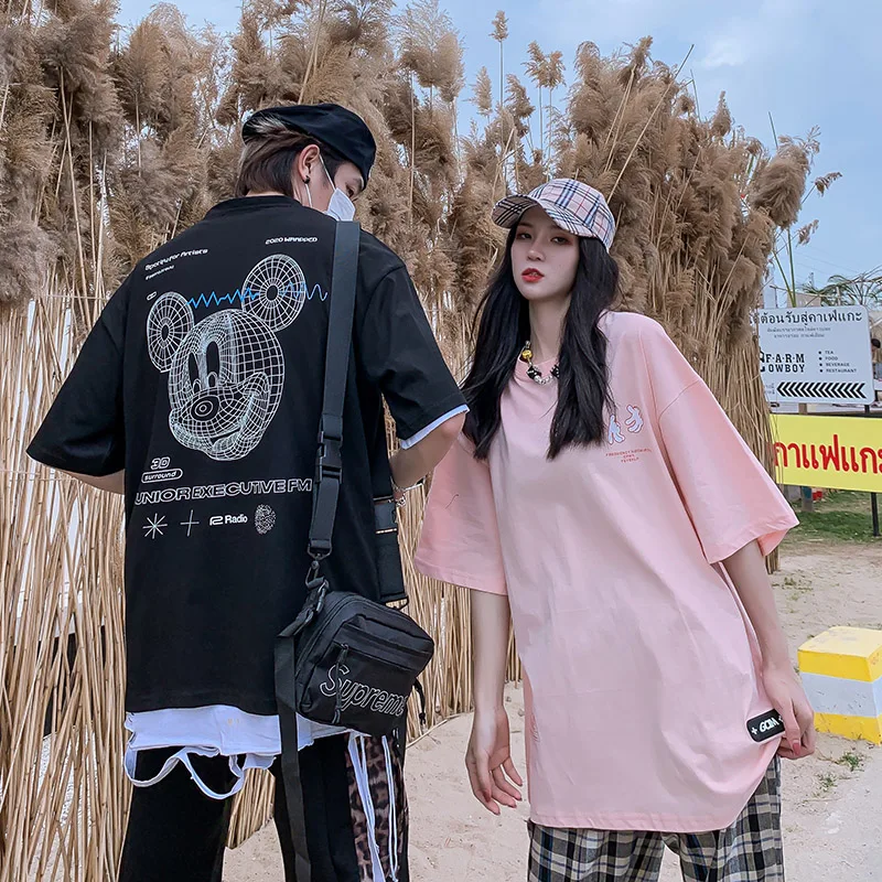 2020 эскиз мультфильм анимация печатная Футболка мужская летняя оверсайз Harajuku