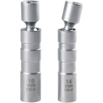 새로운 14mm 16mm 얇은 벽 점화 플러그 소켓 마그네틱 유연한 소켓 렌치 자동 복구 도구와 유니버설 조인트