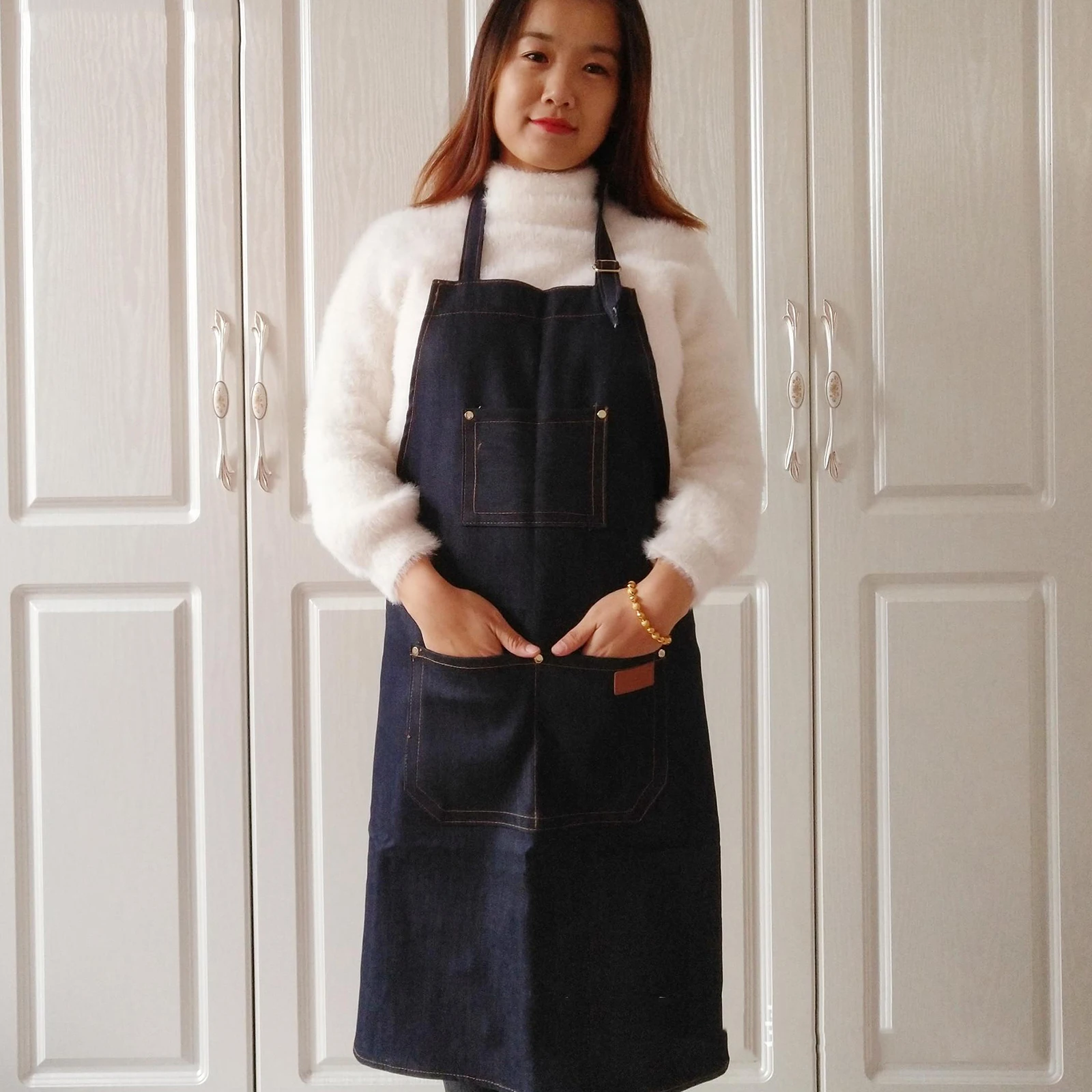 Hair Cutting Dyeing Cape Hairdresser Cloth Hair Styling Accessory Salons Hairdressing Cape for Hair Cutting Apron Denim Barber Hair Cutting Dyeing Cape Hairdresser Cloth Hair Styling Accessory Salons Hairdressing Cape for Hair Cutting Apron Denim Barber