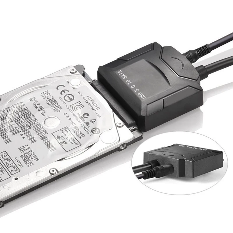 USB 3,0 на SATA адаптер питания для 3,5 дюймов HDD 2,5 дюймов SSD жесткий диск с 12 В 2A AC DC адаптер питания