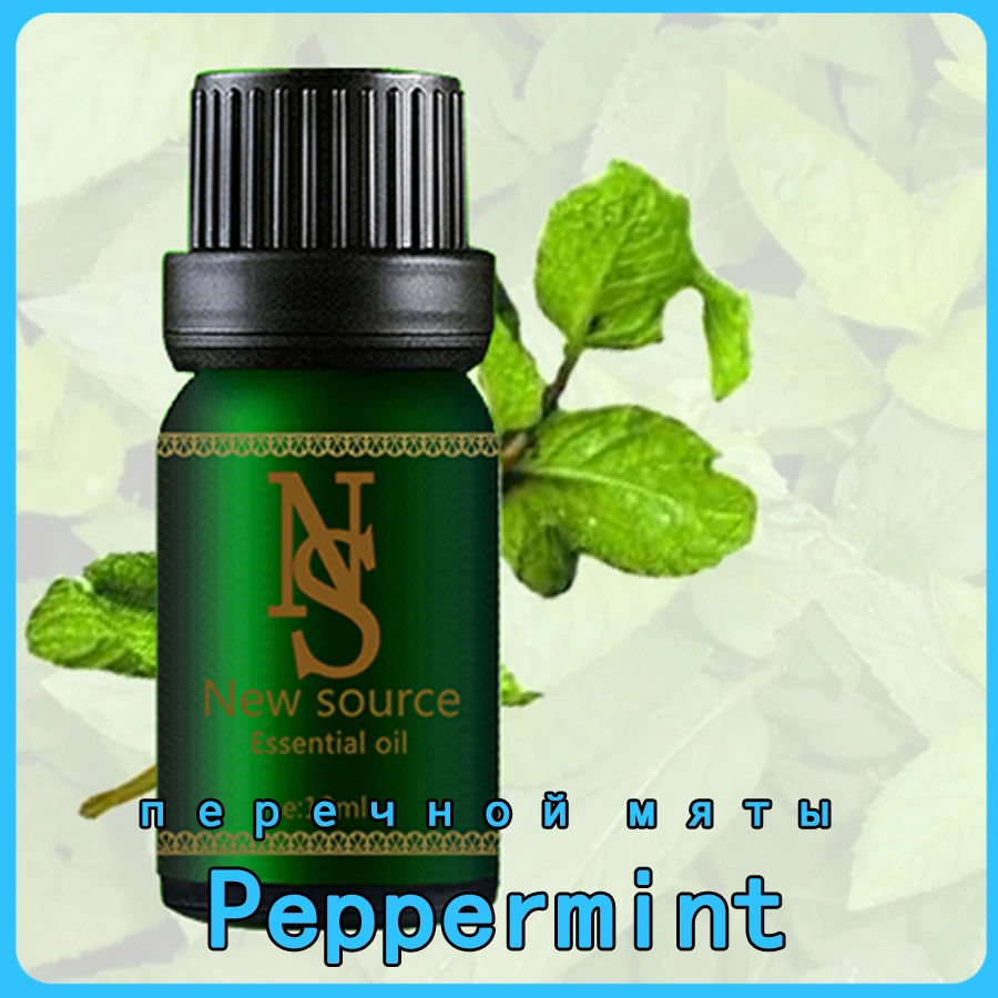 

Peppermint Essential oil 10ml Pure Natural Pure Essential Oils Aromatherapy Diffusers Oil Relieve-Stress mint-Air-Fresh