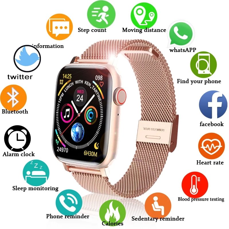 2021 Smart Watch Men Women Bluetooth Call 1.75 Inch Custom Dynamic Watch Face IP68 Waterproof Smartwatch for Apple Watch Iwo W26