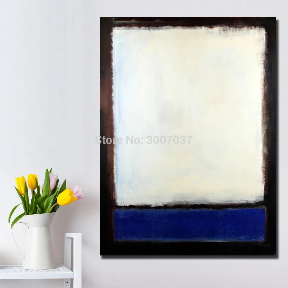 Настенные картины для гостиной абстрактные mark_rothko rothko синий и серый холст искусство домашний Декор Современный без рамки картина маслом