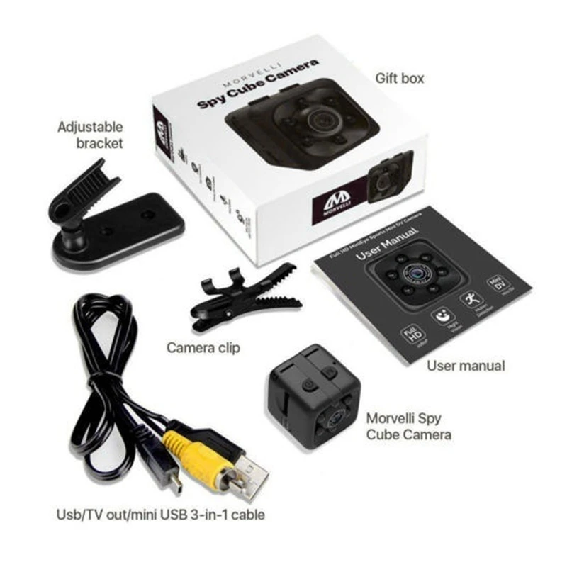 Камера Sq11 Pro мини камера Hd 1080P ночное визуальное движение цифровая антенна черный