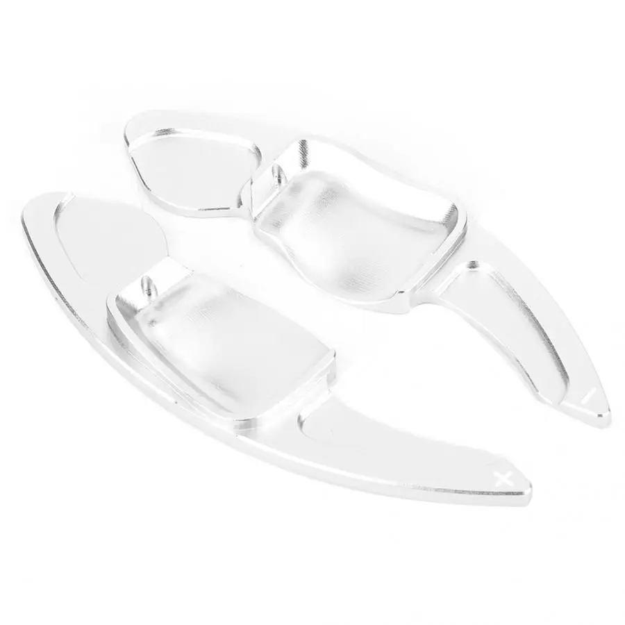 Pair of Aluminum Alloy Silver Steering Wheel Paddle Shift Extension Fits for Magotan car style accessories
