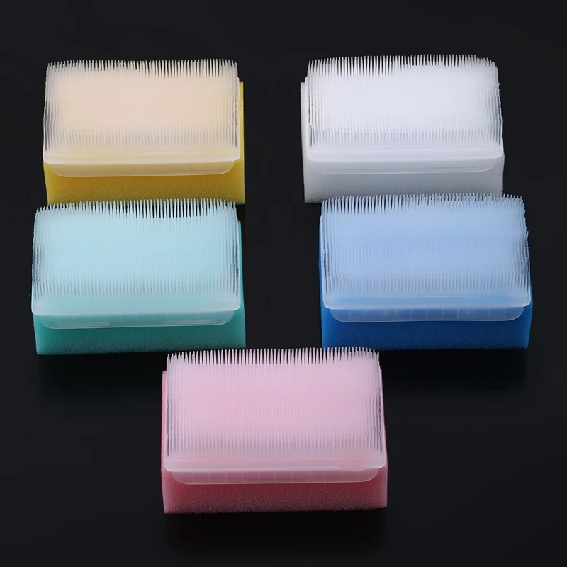 

5pcs Children Sensory Brush Baby Bath Sponge Brush Surgical Hands Denture Cleaning Brush Sterile Sponge Scrub Bristle Brushes