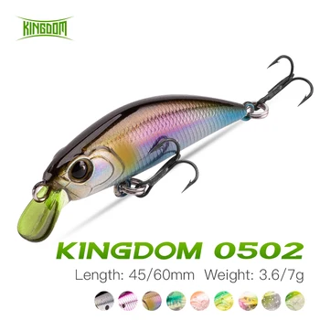 

Kingdom Sinking Minnow Wobblers 45/60mm 3.6/7g Far Casting Fishing Lure For Pike/Trout/Bass Crankbaits Slim Body Hard Jerkbaits