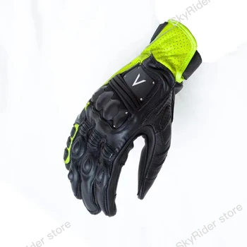 

Motorcycle Motocross Daines- e Telefingers Gloves Genuine leather Titanium alloy Speed Racing Gloves toucjh screen Gloves