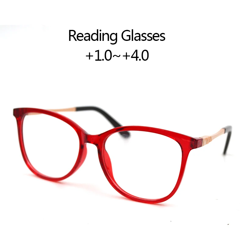 

New Anti-Blue Light Reading Glasses Women Gradual Clear TR90 Frame Glasses Magnifier resbyopia Spectacles