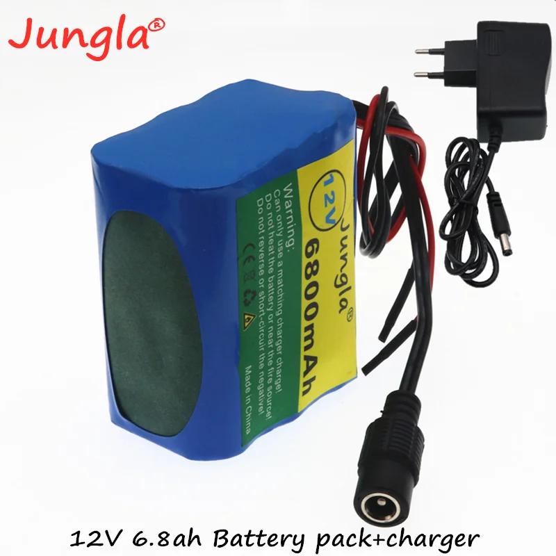 

Original 12V 6.8 Ah 6800mAh 18650 Rechargeable batteries 12V with BMS Lithium Battery pack Protection Board +12.6V 1A Charger