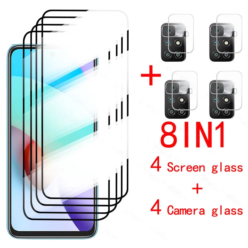 phone screen cover Glass For Redmi 10 Camera Glass Screen Protector For Xiaomi Redmi Note 10 Pro Tempered Glass Phone Protective Phone Film Redmi10 best screen guard for mobile Screen Protectors