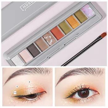 

HDBD ten color eye shadow deep earth matte pearl girl is lazy eye shadow tray beginners