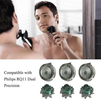 

3Pcs Shaver Replacement Blade Cutters Heads Compatible For Philips Razor Blade RQ11 Dual Precision