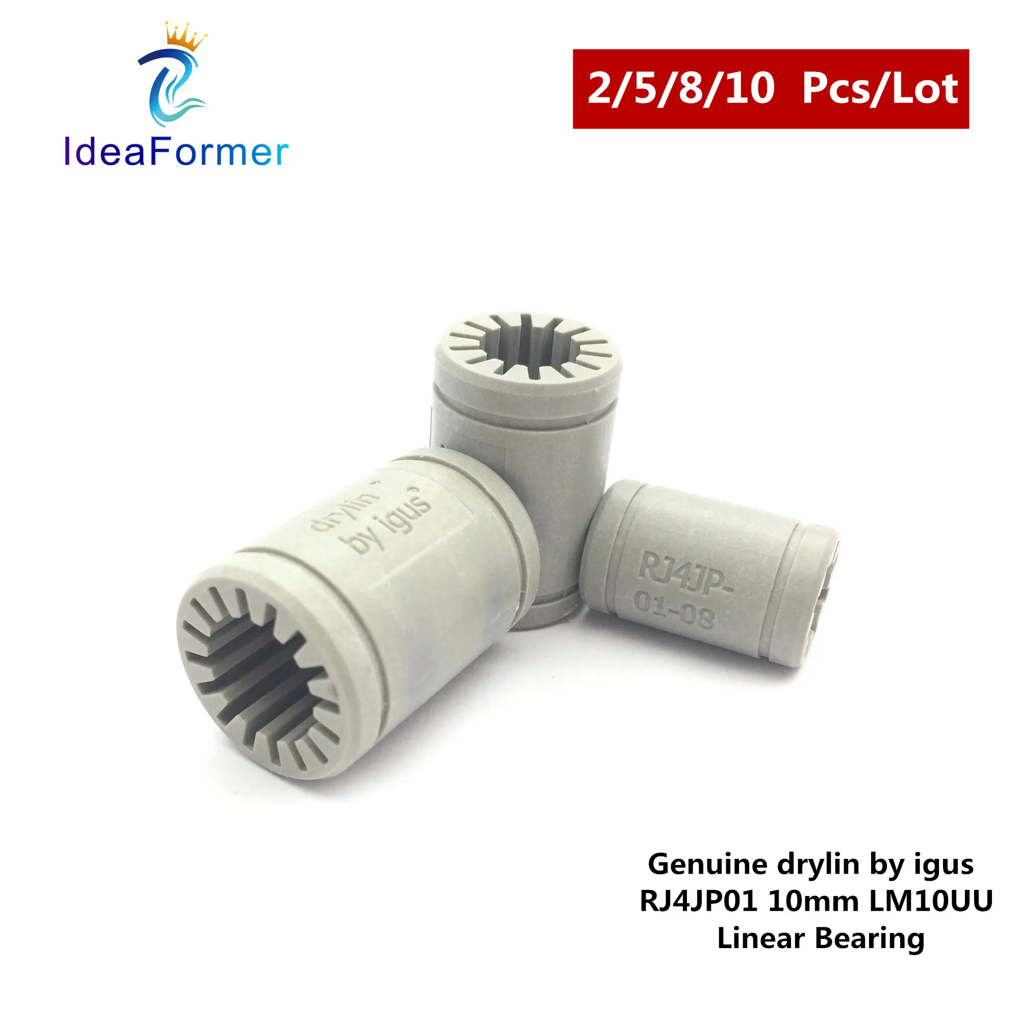 Подлинный линейный подшипник drylin от igus RJ4JP01 10 мм LM10UU для Reprap Anet A8 Prusa I3 запчасти 3D