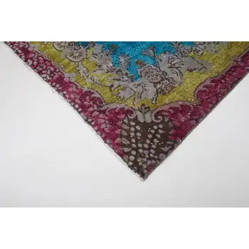 

164x270 Cm Blue Handmade Over Dyed Rug-5x9 Ft