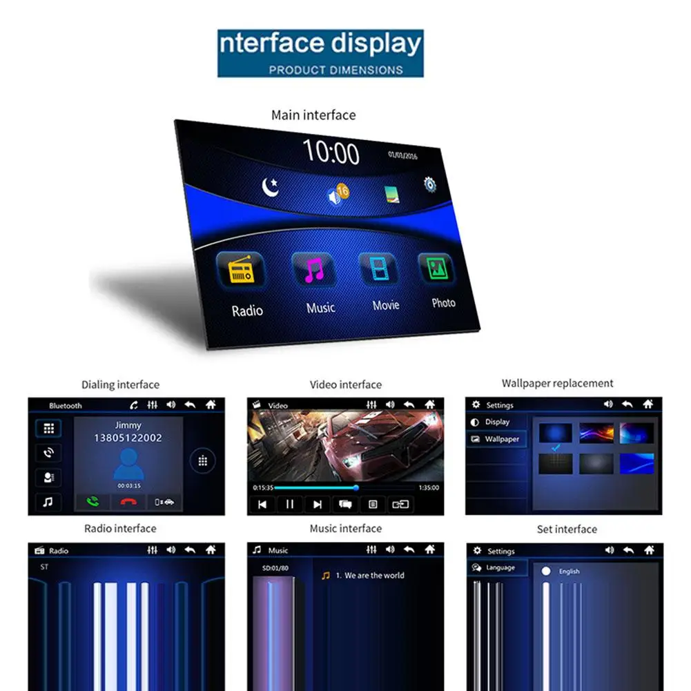 Автомобильный mp5 плеер стерео система на Android с 7 дюймовым экраном GPS выдвижным