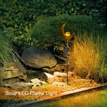Водонепроницаемый светодиодный фонарь с питанием от солнечной панели для сада солнечный светодиодный имитирующий свет пламени газон фонарь лампа уличные солнечные лампы для дорожек Газон Путь