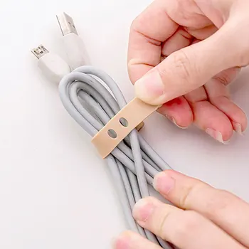 

Cable Winder Silicone Cable Organizer Wire Wrapped Cord Line 6cm Storage Holder for Earphone