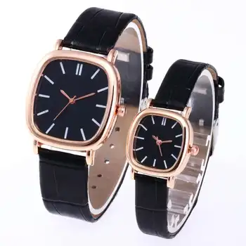 

Couple Watch Minimalist Simple Leather Square Dial Watch Lover's Watch Fashion Men Women Dress Quartz Wristwatches Clock reloj