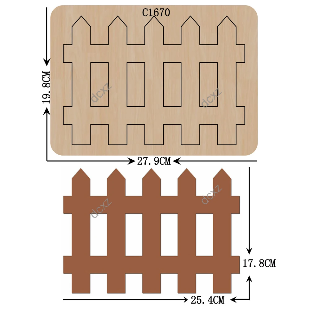 Забор, карты, орнамент деревянные штампы Скрапбукинг C-316-5 режущие штампы совместимы с большинством высечных машин