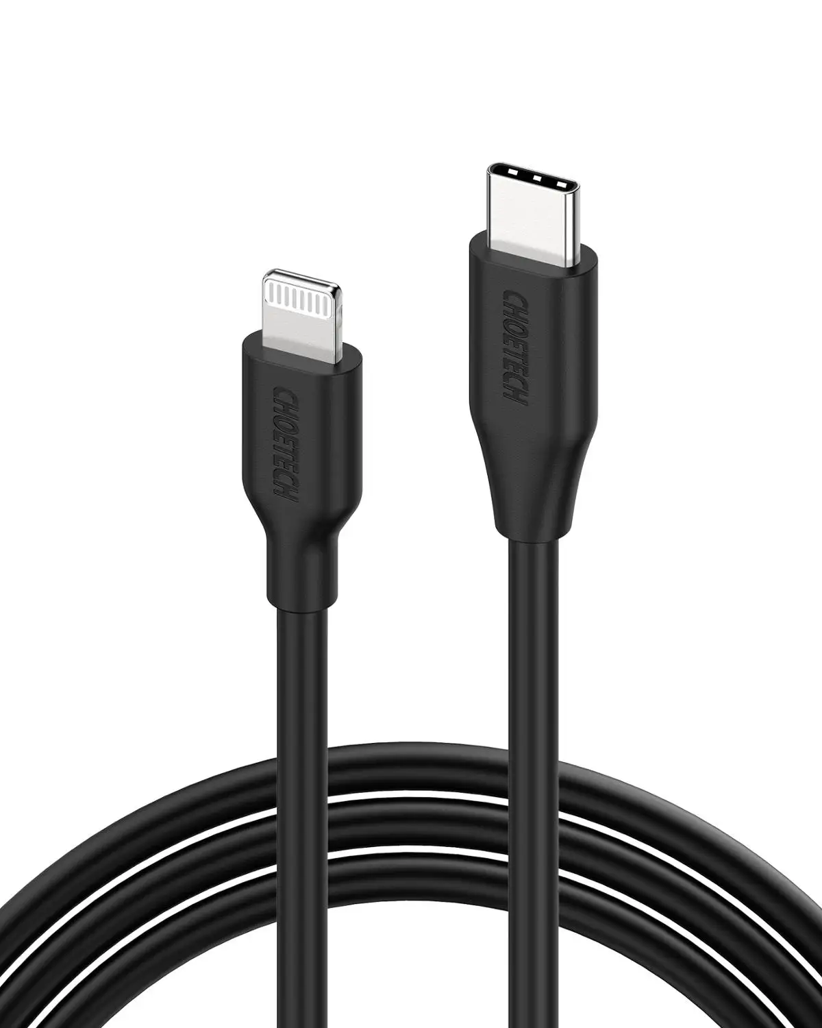 BLACK CHOETECH 2 м MFi USB C к Lightning Кабель для iPhone 11 XR XS Max X type-C кабель для быстрой зарядки данных для iPad Macbook USB-C кабель - Цвет: BLACK