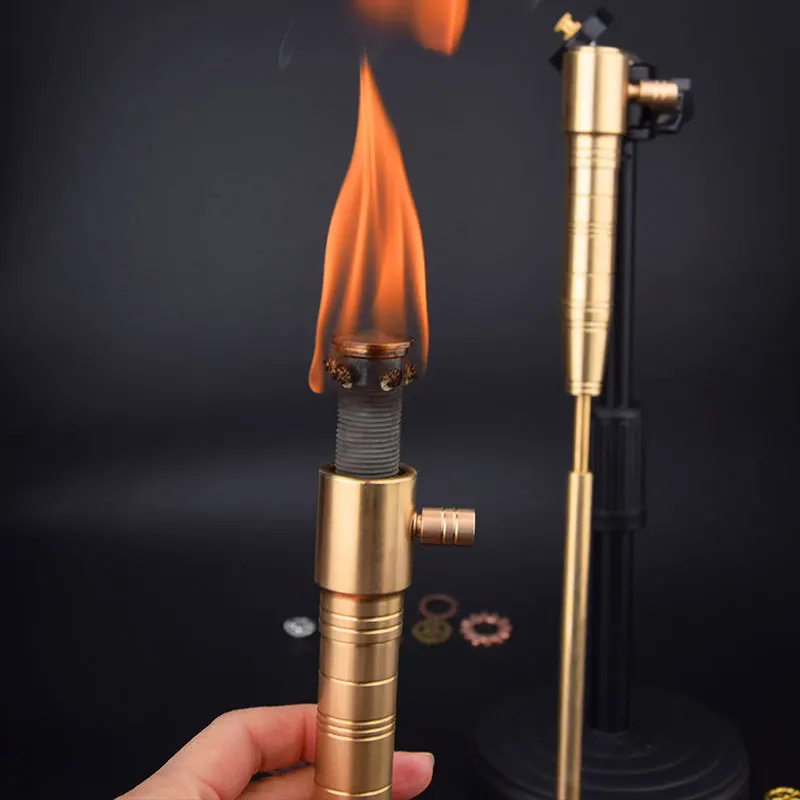 

Heavy Tribal Torches Kerosene Lighter Big Size Brass Torch Design Gasoline Cigarette Lighter Vintage oil Lighter Survival Tool