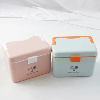 

Nordic Medicine Box Creative Mini Household Box Large and Small Number Plastic Storage Box Children's Emergency Medicine Box Pu