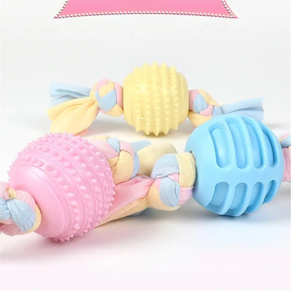 

Pet Dog Toy Molar Chew Rubber Toys Funny Cat Puppy Interactive Training Ball Tooth Cleaner Toothbrush Dental Care Pet Puppies