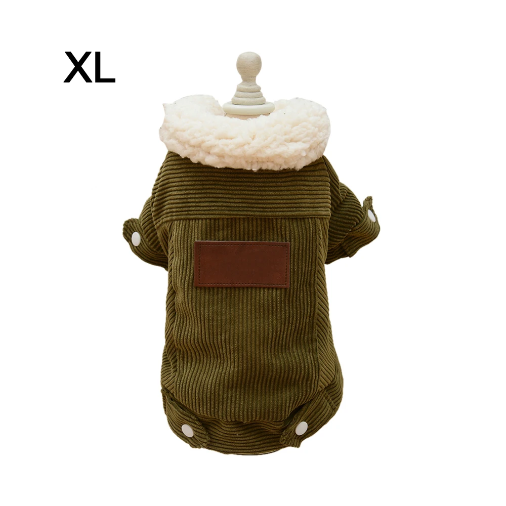 XL Одежда для собак, зимняя одежда для собак с французским бульдогом, одежда для маленьких собак, теплый вельветовый наряд с мопсами, одежда для чихуахуа, одежда для домашних животных - Цвет: XL