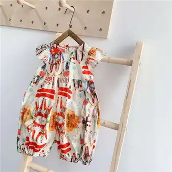 

2020 children's clothing summer new girl Korean version of summer clothes jumpsuit romper baby clothes