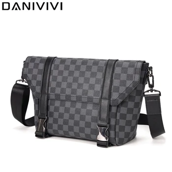 

Designer Men's Messenger Bag Men Leather Business Crossbody/Shoulder Bags Male Luxury Handbags Casual Satchels Small Briefcase