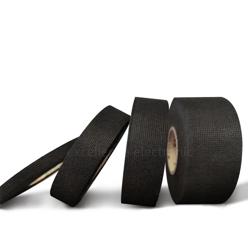 Heat-resistant Adhesive Cloth Fabric Tape For Car Auto Cable Harness Wiring Loom Protection 1PCS 9/19/25/32MM Width 15M Length cable wire protector cable protector protective sleeve cable sleeve protector
