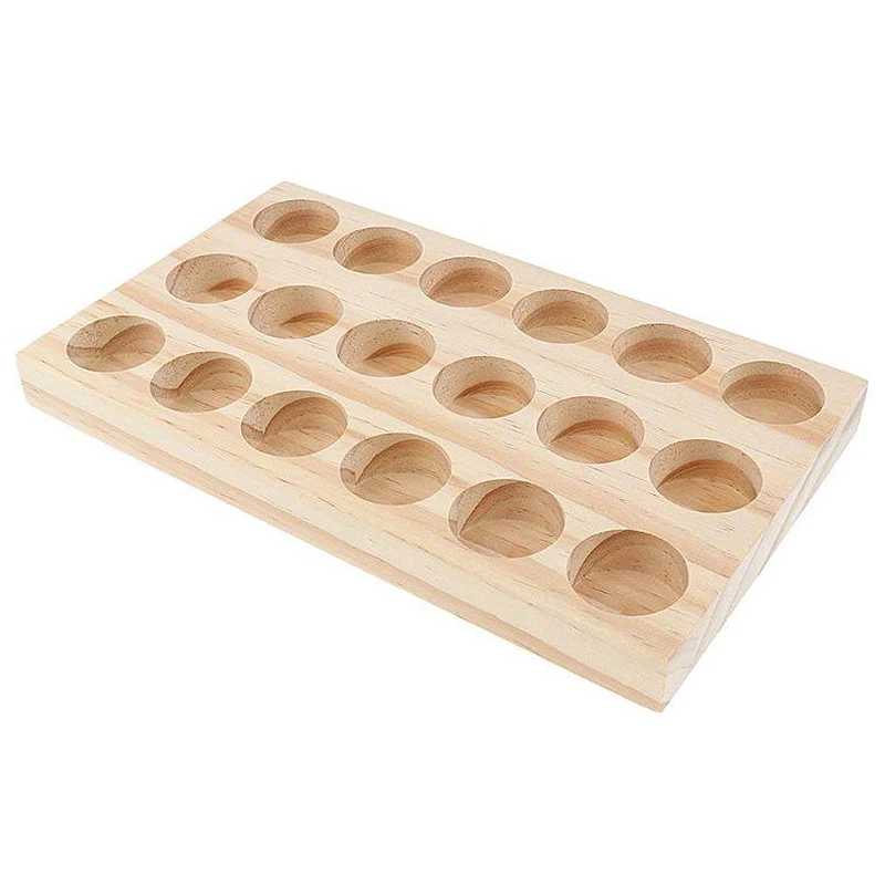 Wooden Essential Oil Tray Handmade Natural Pine Wood Display Rack Demonstration