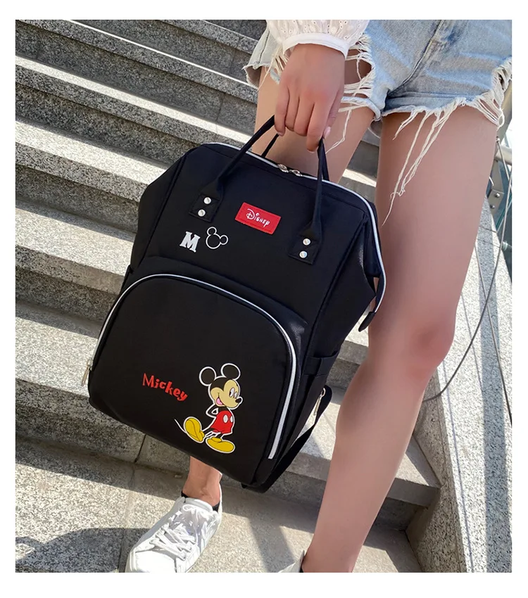 Disney mochila para mamães e bebês, multifuncional,