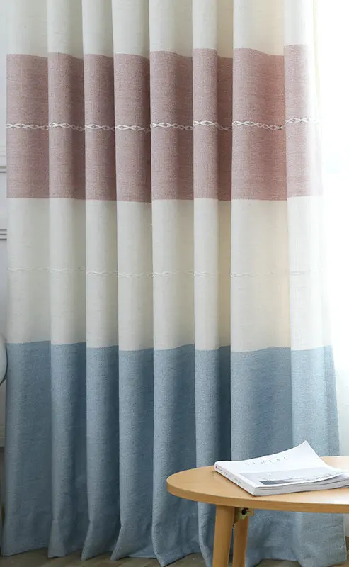 Color No.1 Curtain Современный стиль 3 цвета сшивание белье высокого качества шторы для гостиной спальни обработки окон украшение дома белый тюль - Цвет: Color No.1 Curtain