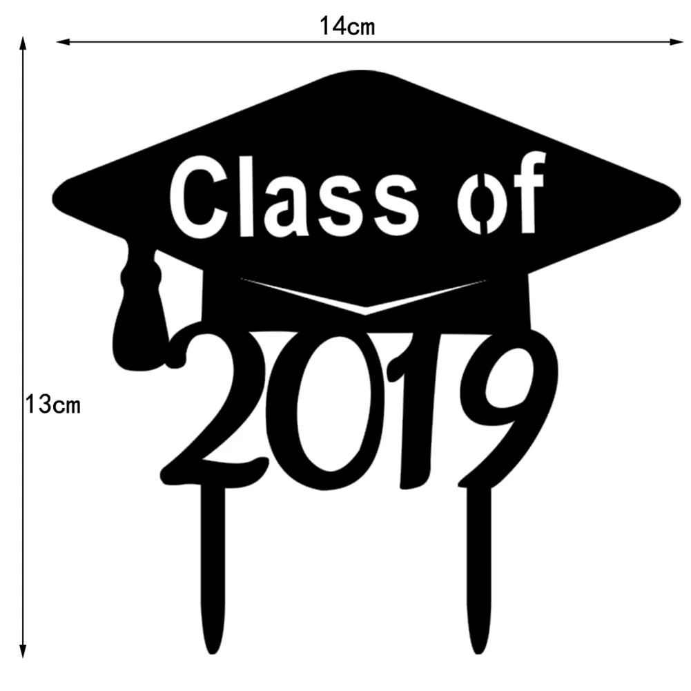 Graduation Decorations Favors DIY Cake Topper Student Picks Supplies High School Acrylic Congrats Grad Class Of Party