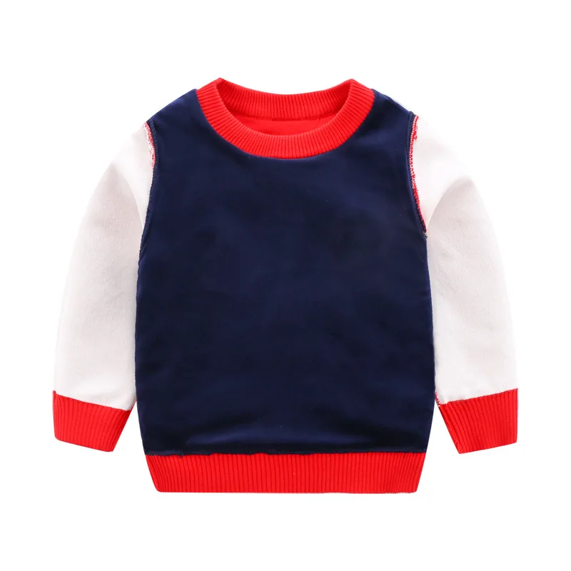 Плотный вельветовый свитер для детей от 2 до 6 лет рождественские жаккардовые свитера для мальчиков и девочек Детский свитер KF676