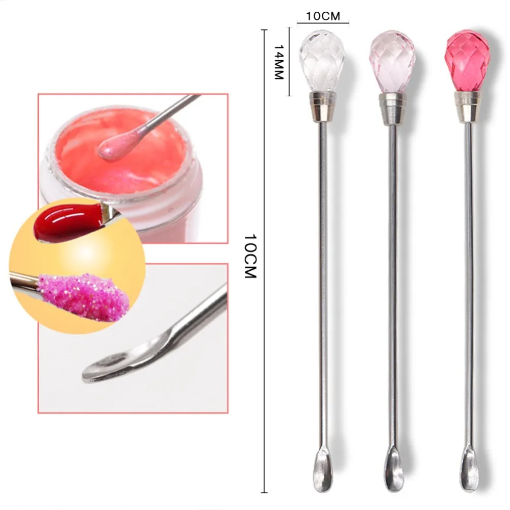 1pc Stainless Steel Tattoo Pigment Stirring Spoon Rod Ink Mixer Manicure Tattoo Tools Nail Tattoo Pigment Manicure Spoon