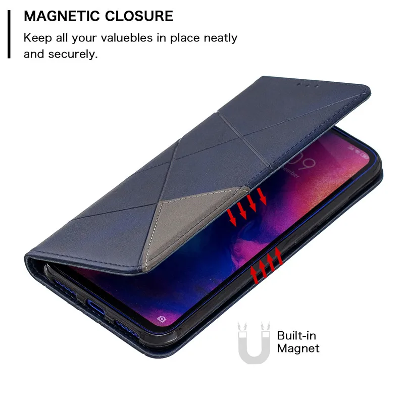 Чехол для Redmi Note 7 Pro, Магнитный кожаный тонкий чехол для Xiaomi Redmi 7, 7A, Note7, 7Pro, Redmi7, откидная подставка, деловой чехол для телефона