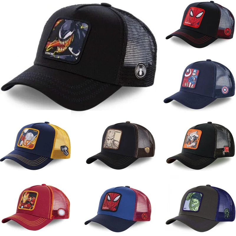 De alta calidad de MARVEL Seiya de Anime de dibujos animados gorra de béisbol de las mujeres de los hombres de Hip Hop papá camionero de la malla sombrero Dropshipping. Exclusivo.