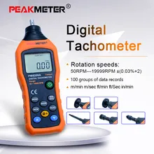 PEAKMETER PM6208A Бесконтактный цифровой тахометр Высокая производительность 50-19999 об./мин Макс./мин