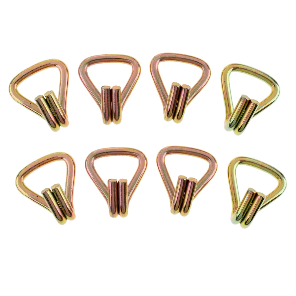 Pack of 8 Ratchet Tie Down Webbing Strap Double J Hooks Trailer Tow Lashing Accessories