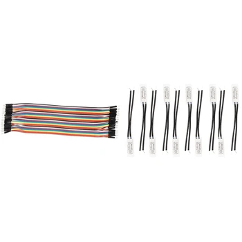 

10Pcs Bimetal Temperature Control Switch Thermostat 40 Celsius & 40 Pcs Single Port Male To Male Jumper Wire 21.5Cm