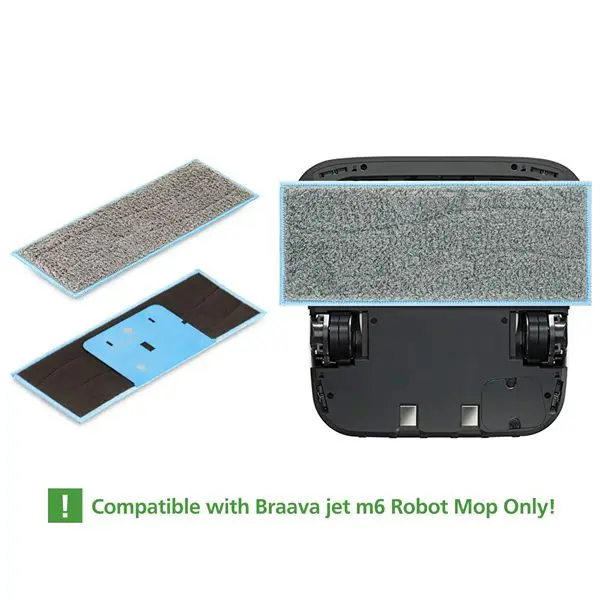 Washable Wet Mopping Pads Compatible Braava Jet M6 Series, Reusable Wet Pads for Braava Jet M6 Robot Mop 10Pcs