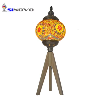 

Modern Style Bedroom Decoration Electroplating Metal Mosaic Glass Table Lamp Deco Chambre lampara de mesa