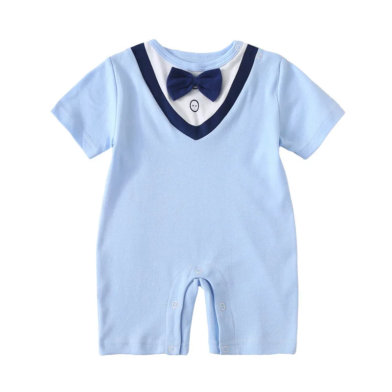 

Infant Summer Short-sleeved Onesie 0-1-Year-Old Men And Women Baby Casual Crawling Clothes Nursing Sweater