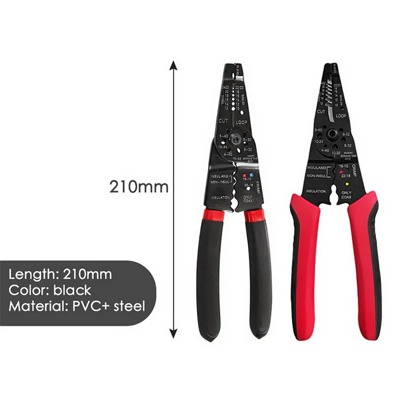 

8 inch muiti-purpose wire pliers Crimper Cable Cutter Wire Stripper Cutter Crimper Electricians Wiring Tool