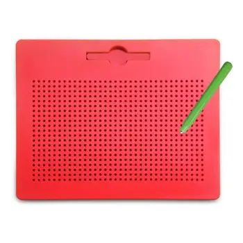 

Magnetic Clipboard Drawing Pen Ball Beads Compressed Magnet Learning Notebook Graffiti Pad Children's Toys Gift 72XC